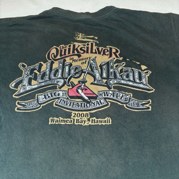 Vintage Men’s Quicksilver Eddie Aikau Surf Memorial Graphic Shirt 2008 L Beach - Picture 5 of 8